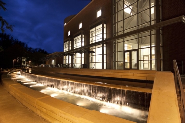 library at night